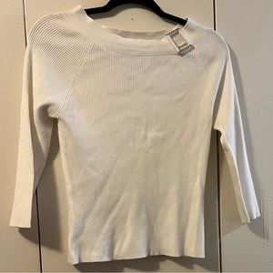 WHITE FADED GLORY BLOUSE LARGE (12-14)